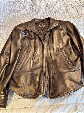 Wilson's Leather Jacket in Black. Soft buttery leather. No tears!!